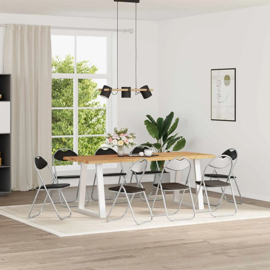 Sedia pieghevole 8 pcs Nero e Grigio 48 x 43,5 x 81 cm 42029062