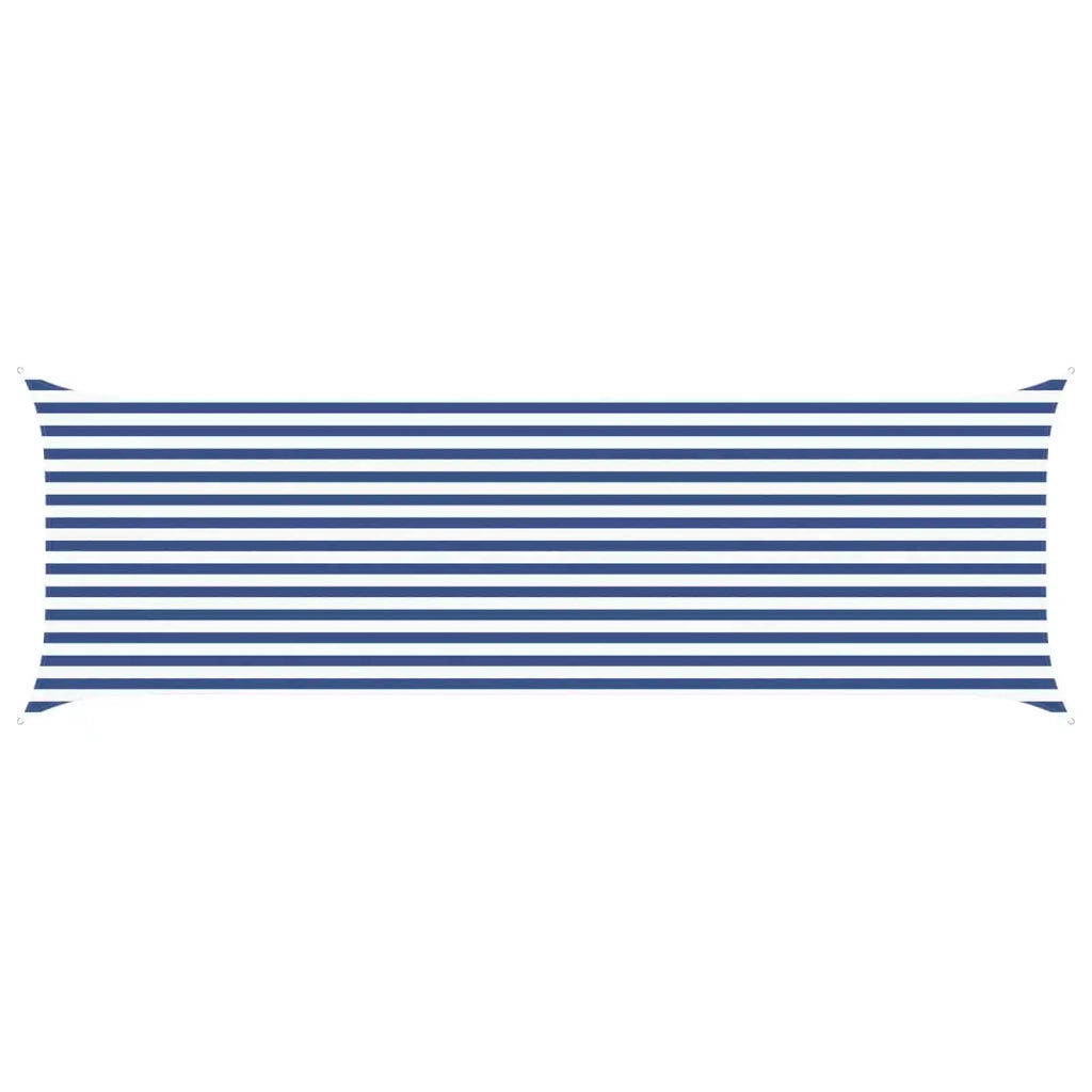 Vela Parasole | Telo Ombra | Vela da ombra solare Blu e Bianco 6 x 2 m