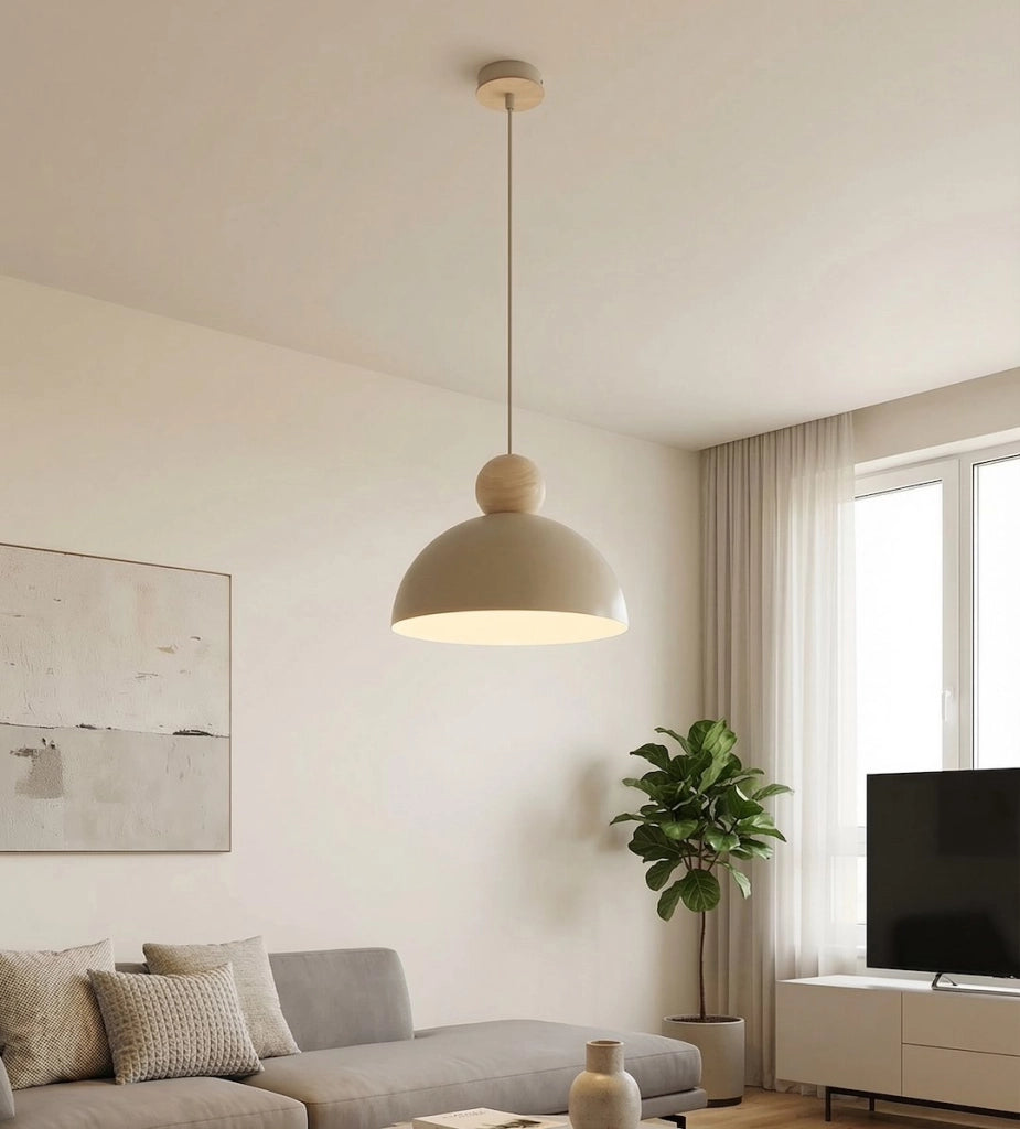 Lampada a soffitto KAKI beige feltro 1xE27 Emibig