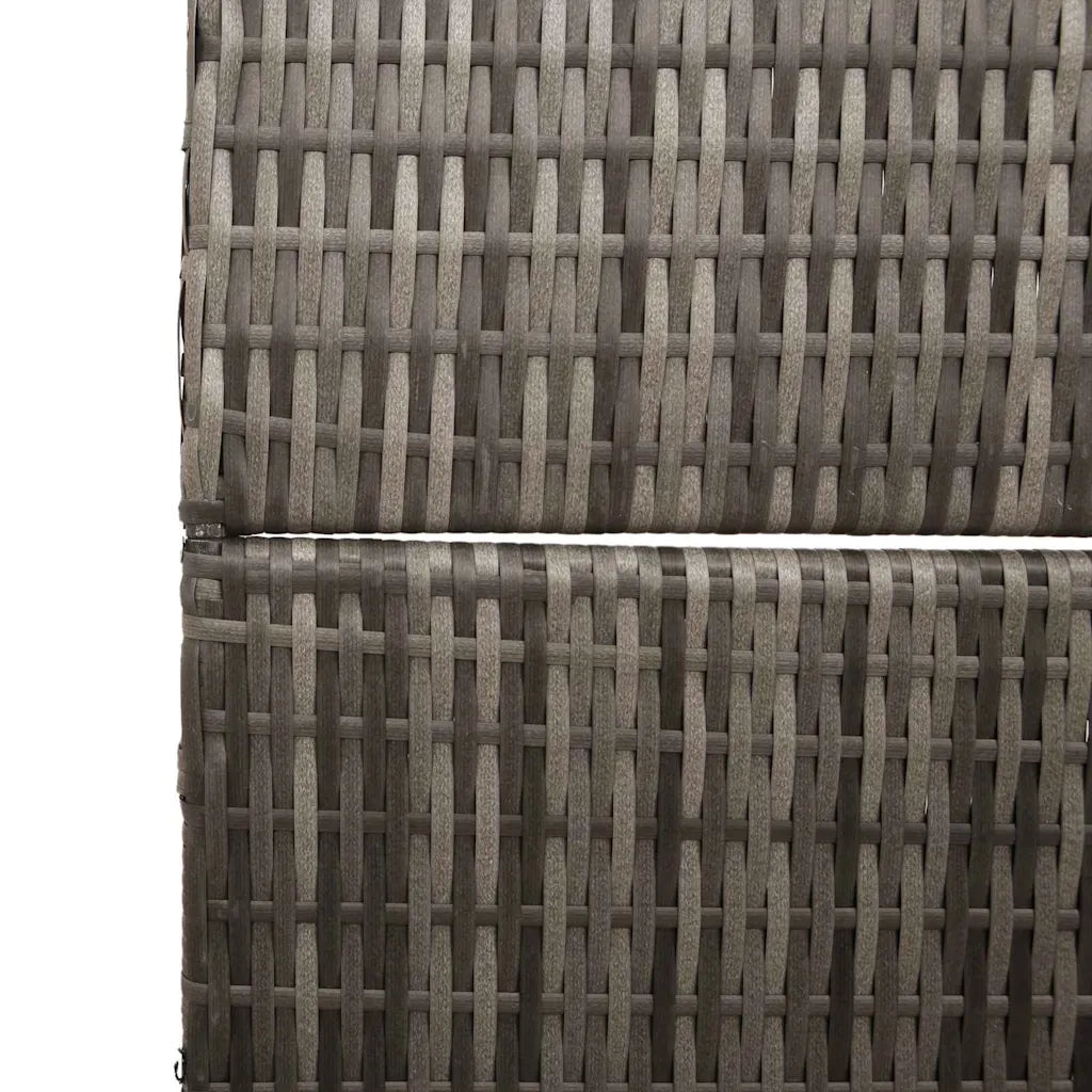Divider per stanze | Paravento | Divisorio Ambienti Grigio 146 x 180 cm polyrattan