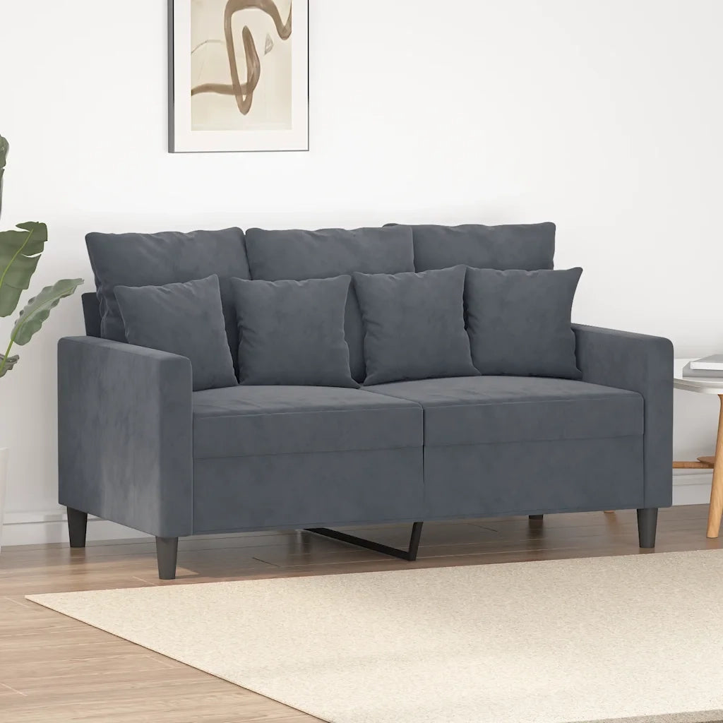 Divano a 2 Posti-Sofa 2 Posti grigio scuro 120 cm in Velluto 486303