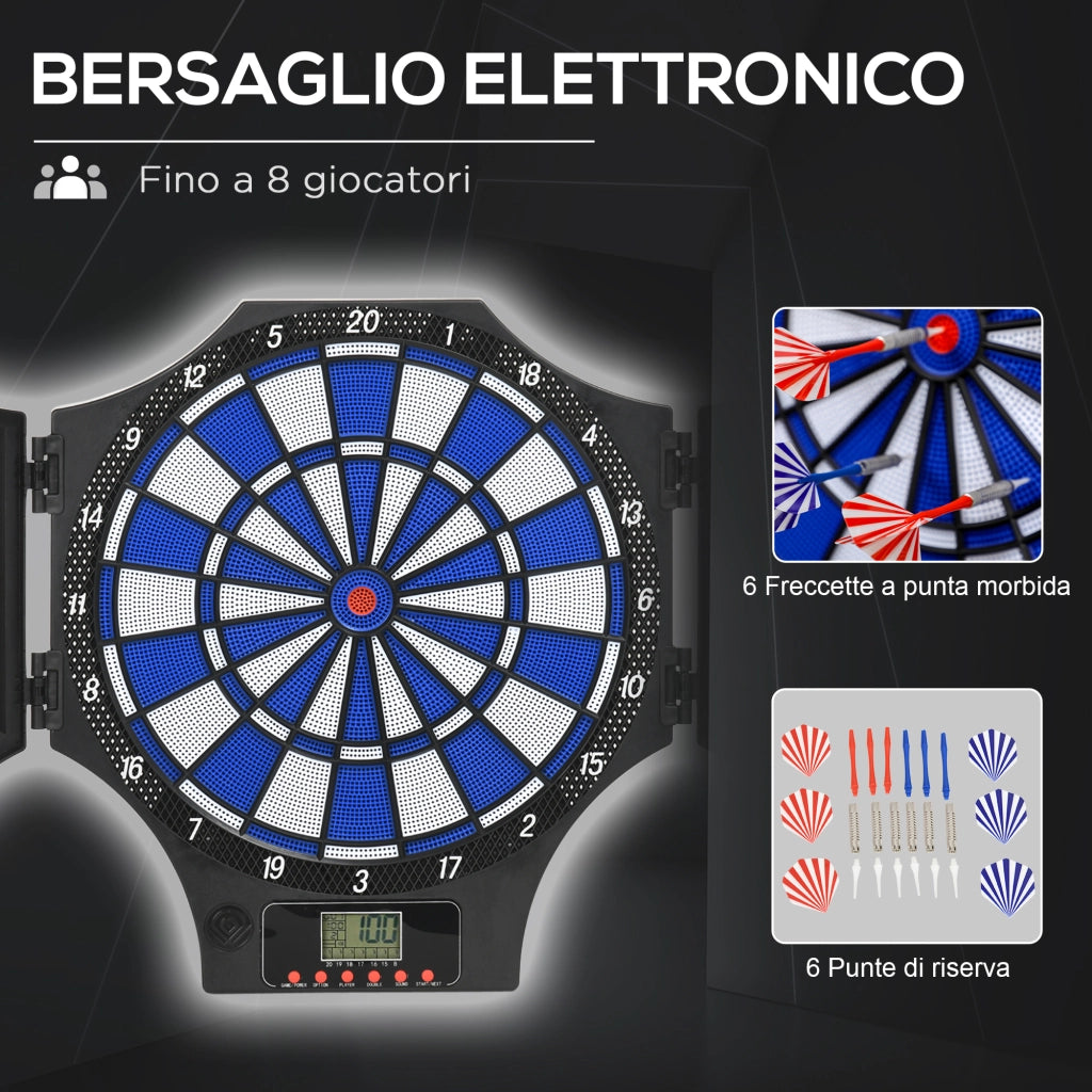 Bersaglio Freccette Elettronico ¨C Minimal ¨C Rosso e Nero, 83x45x4 cm