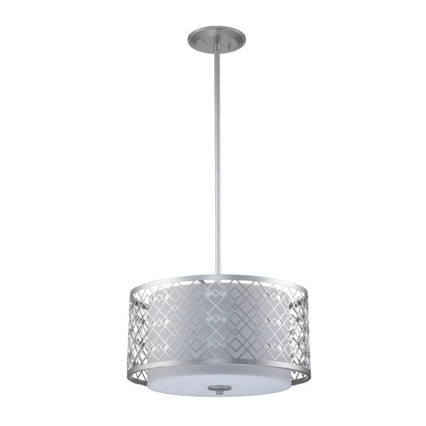 Lampada a sospensione Ziggy argento Ø40,6 2xE27 Elstead