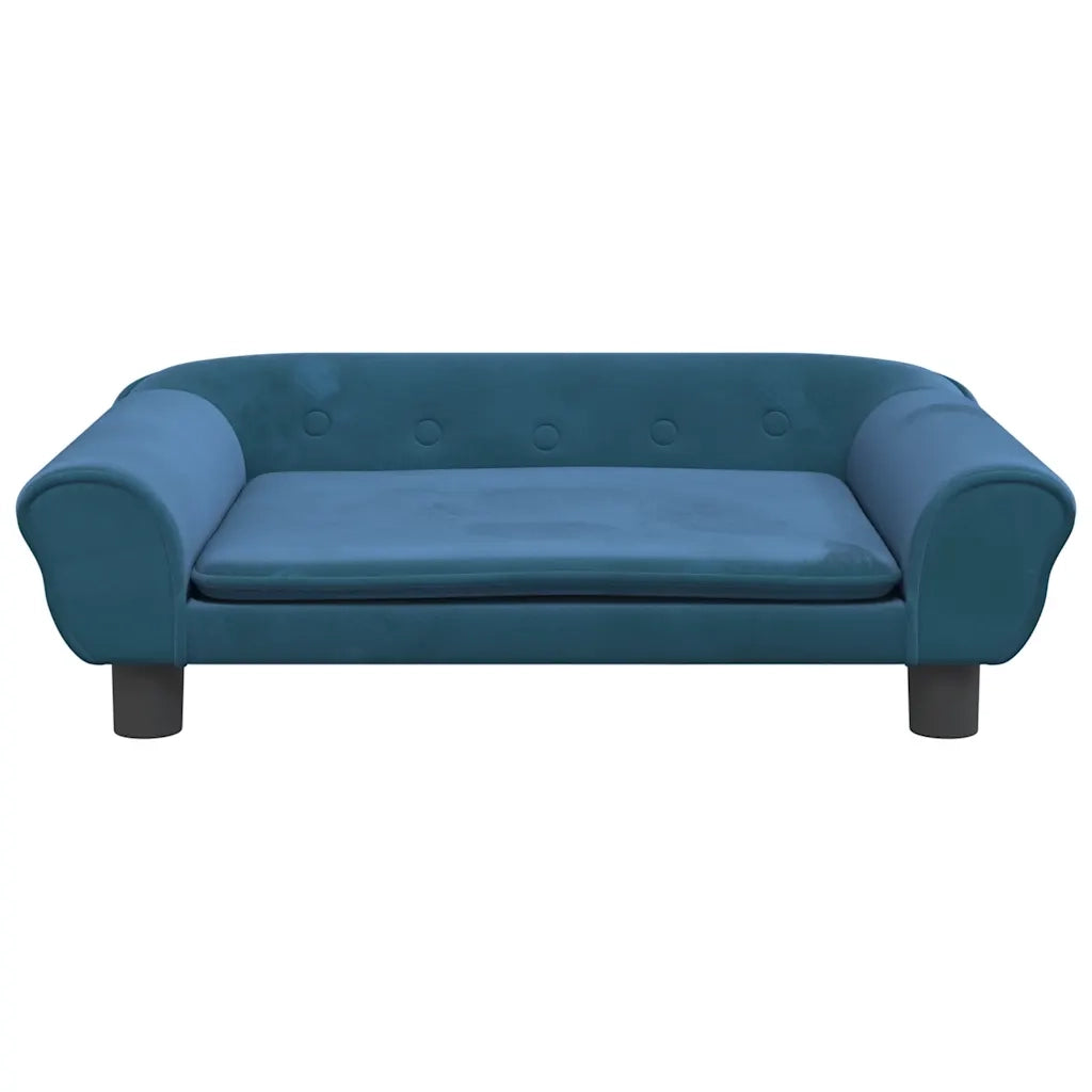 Divano per Bambini-Sofa-Divanetto Blu 70x45x26 cm in Velluto