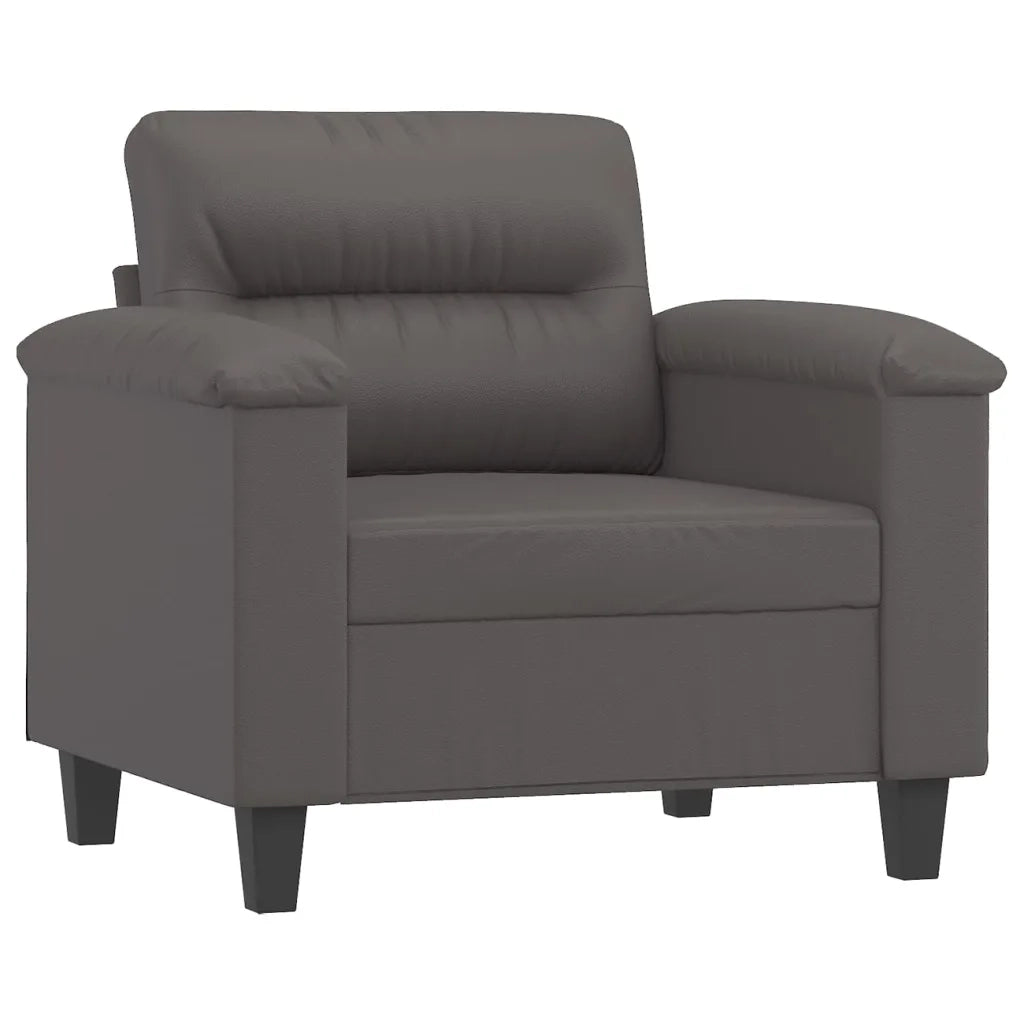 Poltrona | Sedia Relax Grigia 60 cm in Similpelle