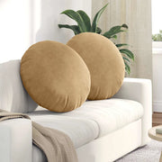 Cuscini per Seduta 2 pcs Marrone Ø60 x 21 cm Velluto 42014219