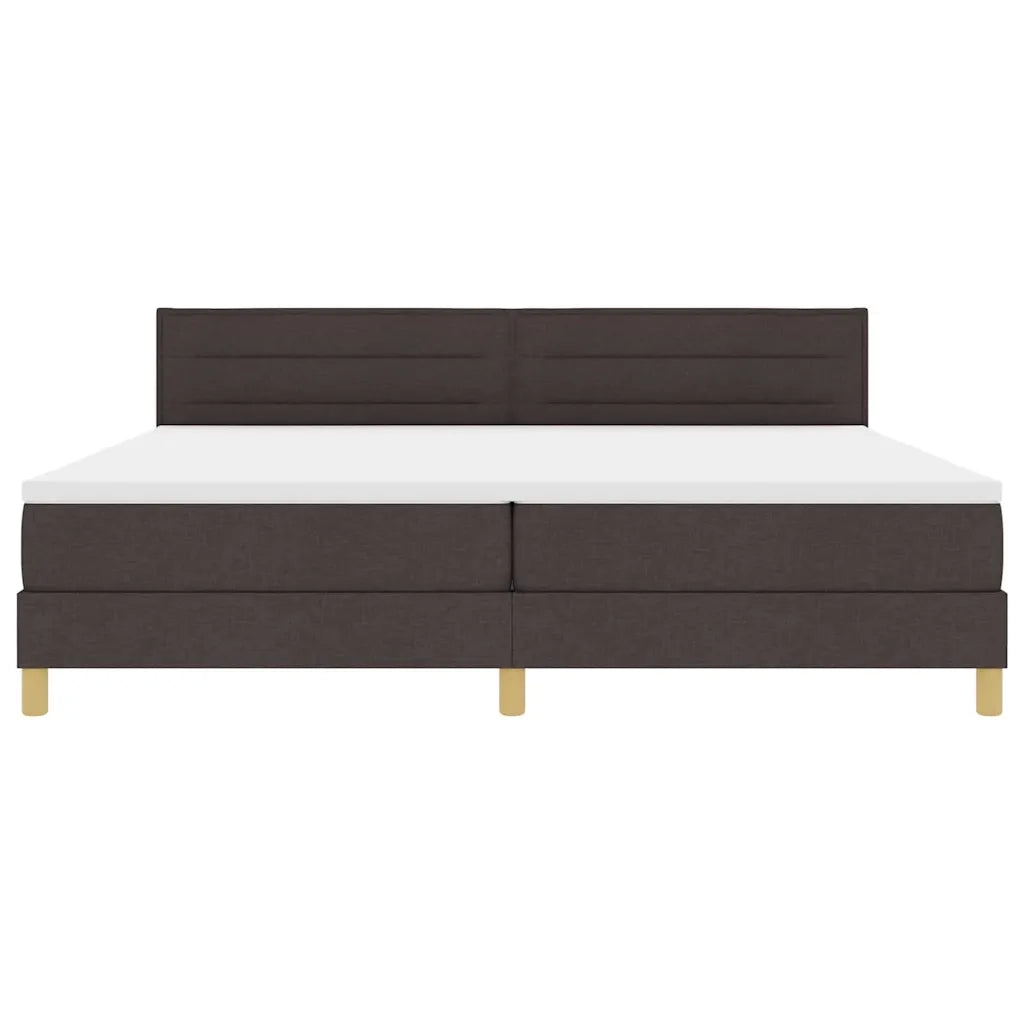 Letto a molle con cuscino Marrone Scuro 200 x 200 cm Tessuto 3338870