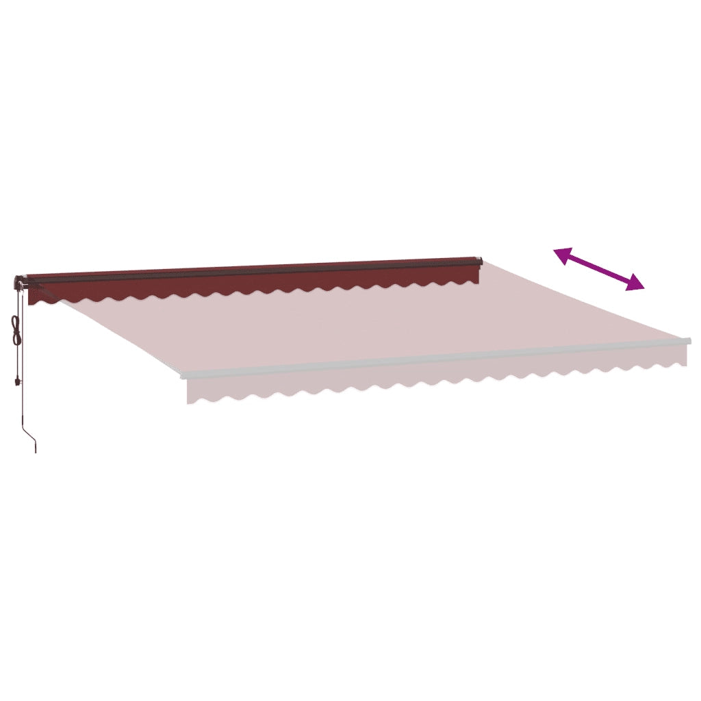 Tenda da Sole Retrattile Automatica Bordò 500x350 cm 3215008