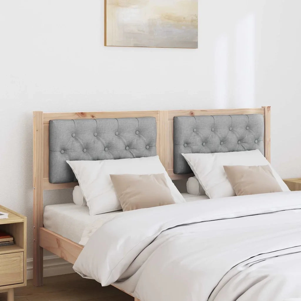 Testiera | Testata Marrone e grigio chiaro 150 cm Legno di pino massello