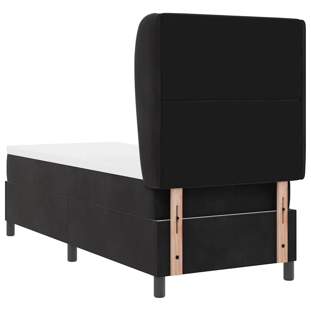 Letto a molle con materasso Nero 200 x 80 cm Poliestere 3340846