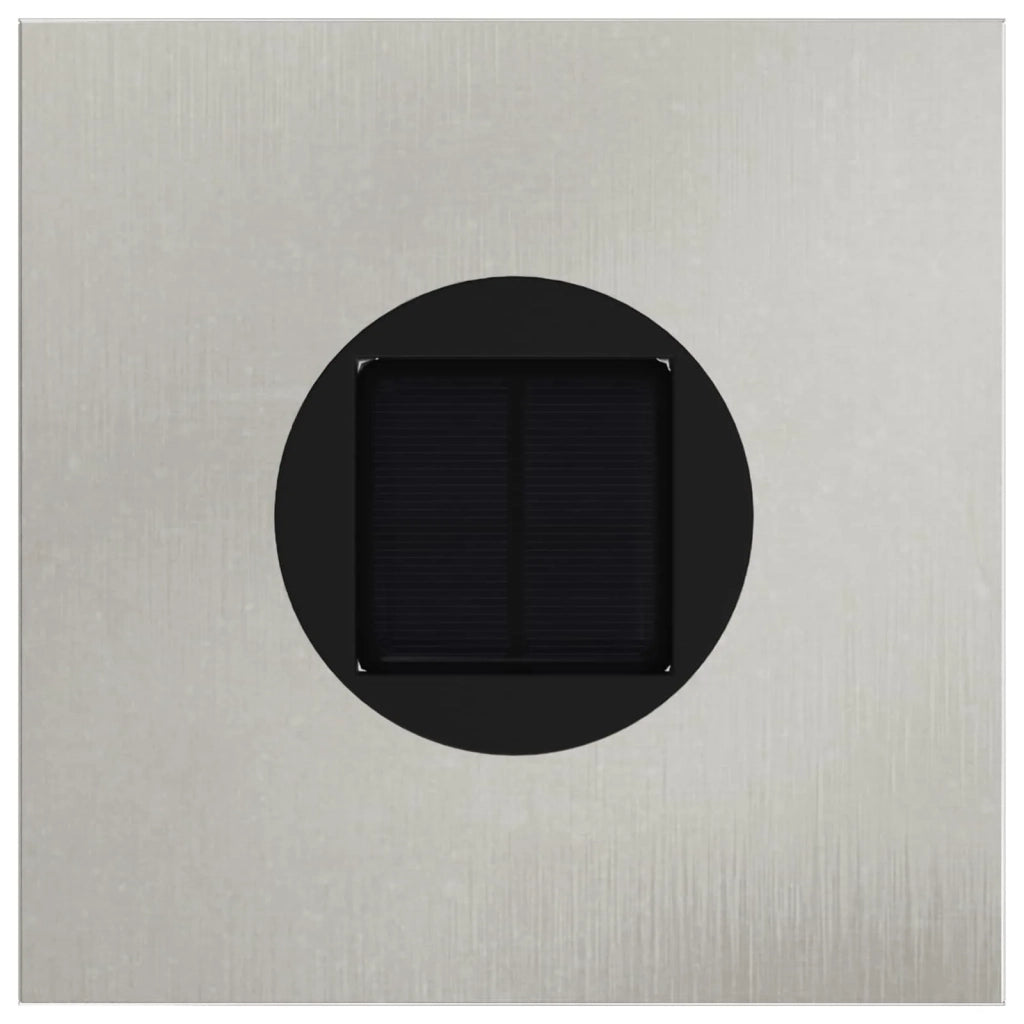Faro LED solare per sentieri 2 pcs Argento Acciaio inossidabile 879797