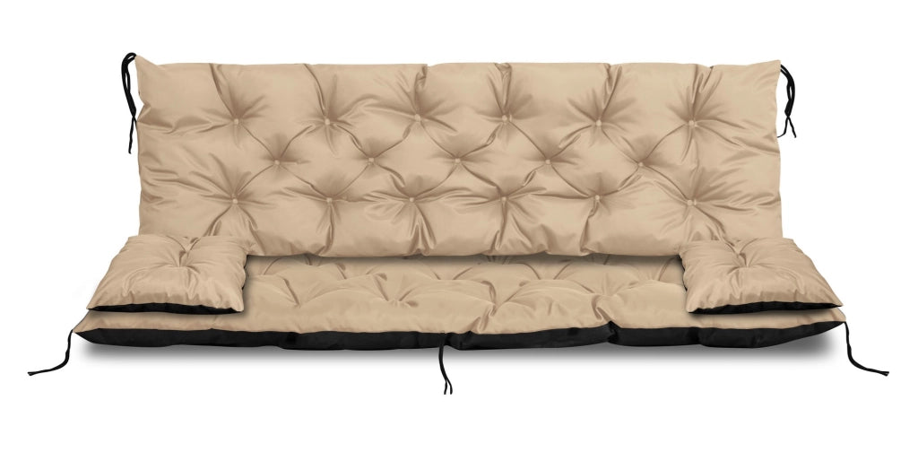 AIO FACTORY Set di cuscini da giardino 120x60x50 cm impermeabili beige