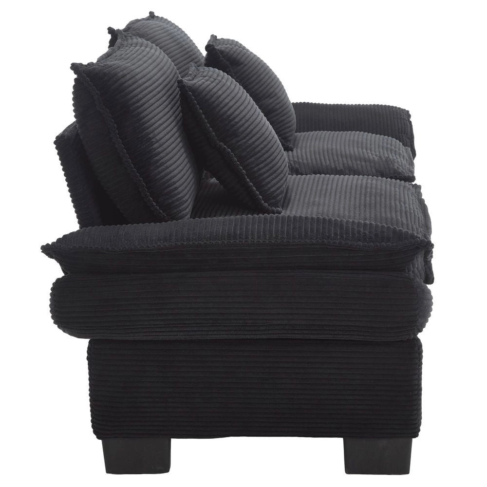 Divano due posti moderno - Xylo - nero, coperta, adatto camera da letto