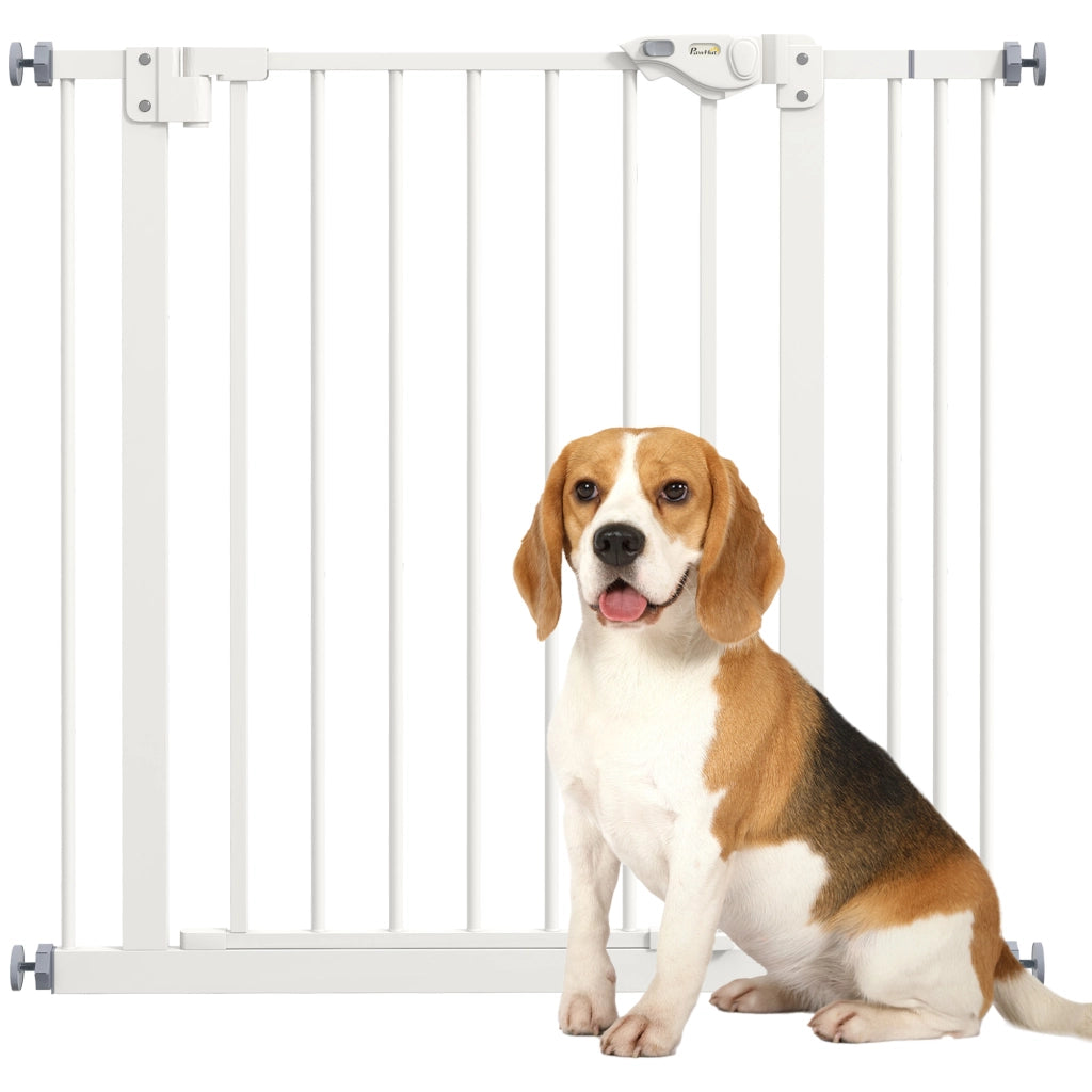 Cancello per Cani ¨C Minimal ¨C Metalloplastica, Bianco, 74-87 cm