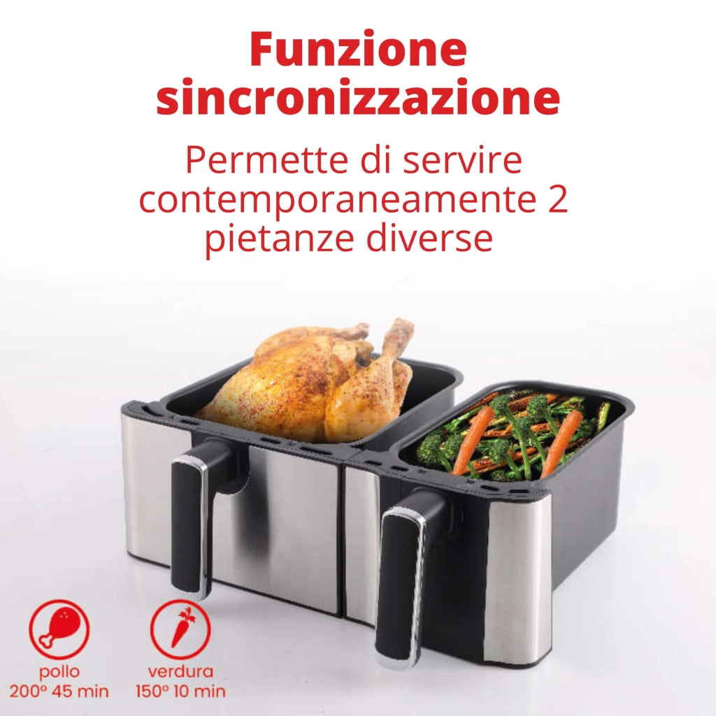 Friggitrice Elettrica ad Aria Ardes Eldorada Dual 1700 w
