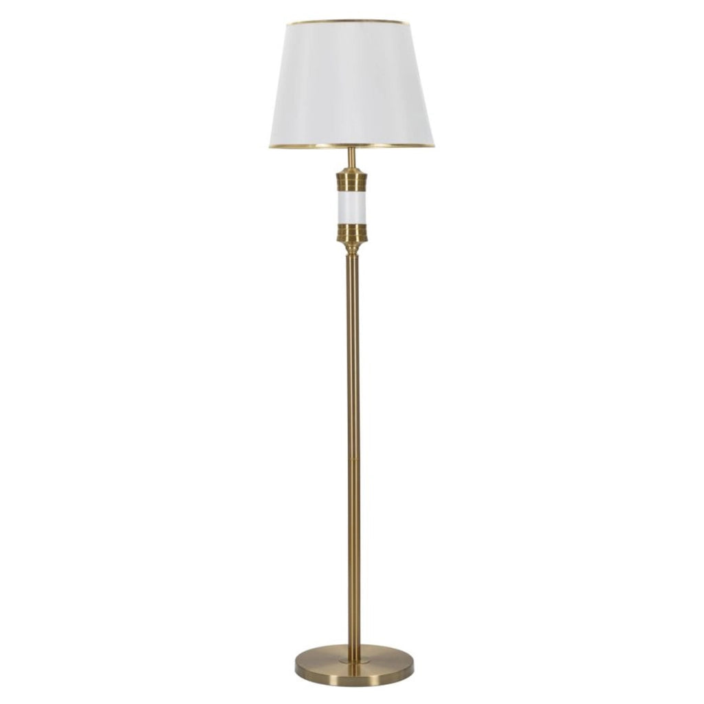 Lampada da Terra VKH194, Bianco, Metallo, 41x41x160 cm