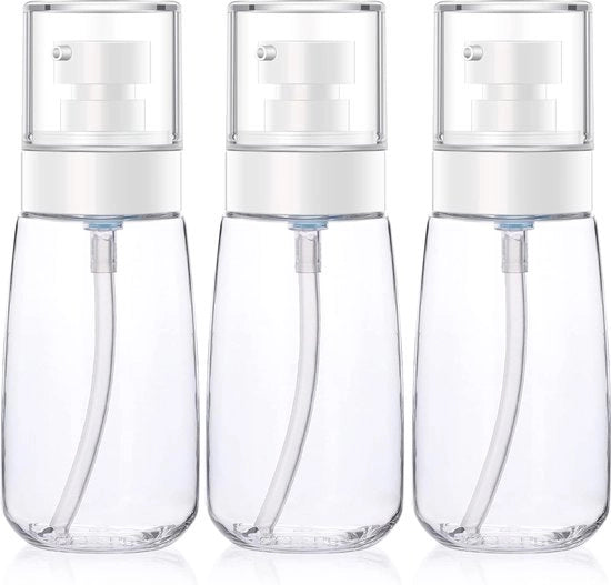 Set di flaconi da viaggio per essenze, shampoo e condizionatore, 60 ml, flaconi con pompa da 3 pezzi