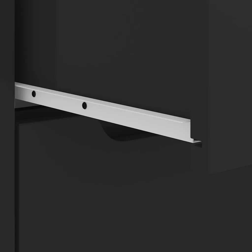 Comodino VISNES Nero 45x40x50 cm in Legno Multistrato 4108281