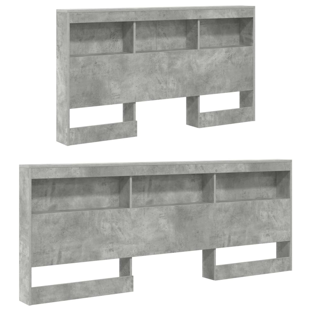 Testata contenitore Grigio cemento 160 cm Legno multistrato 3335504