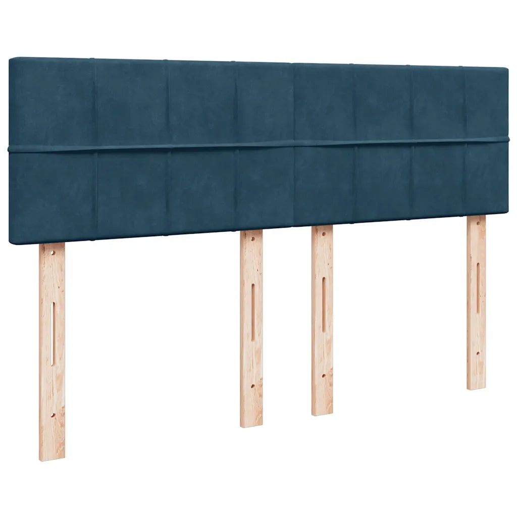 Giroletto a Molle con Materasso Blu 140x200 cm in Velluto 3288634