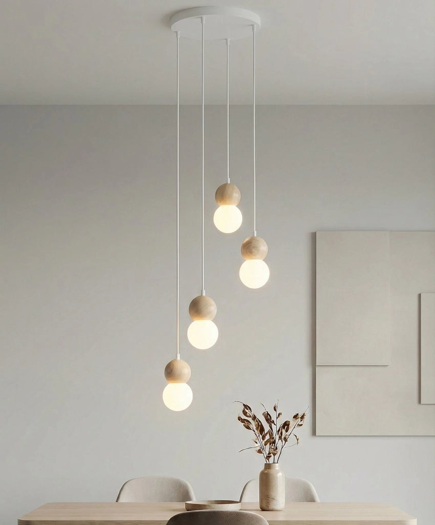 Lampada a sospensione LOOP 4xG9 bianco-beige Emibig