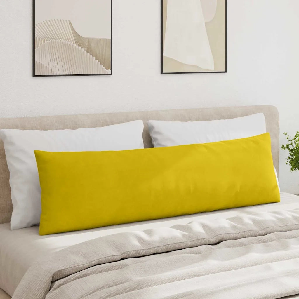 Cuscini da Divano 2 pcs Giallo 145 x 40 cm Tessuto in Cords 42013849