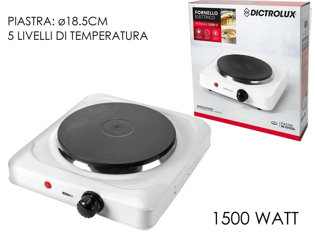 FORNELLO ELETTRICO 1500W CON TERMOSTATO