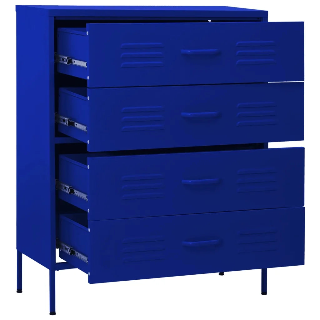 Cassettiera Blu Marino 80x35x101,5 cm in Acciaio CFW8677153