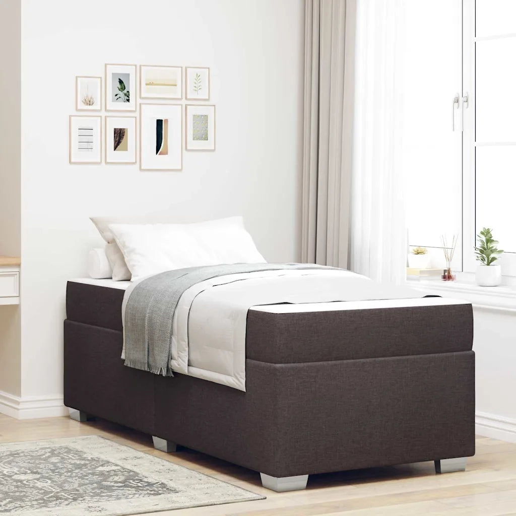 Struttura del letto Marrone Scuro 90 x 190 cm Tessuto 3399155