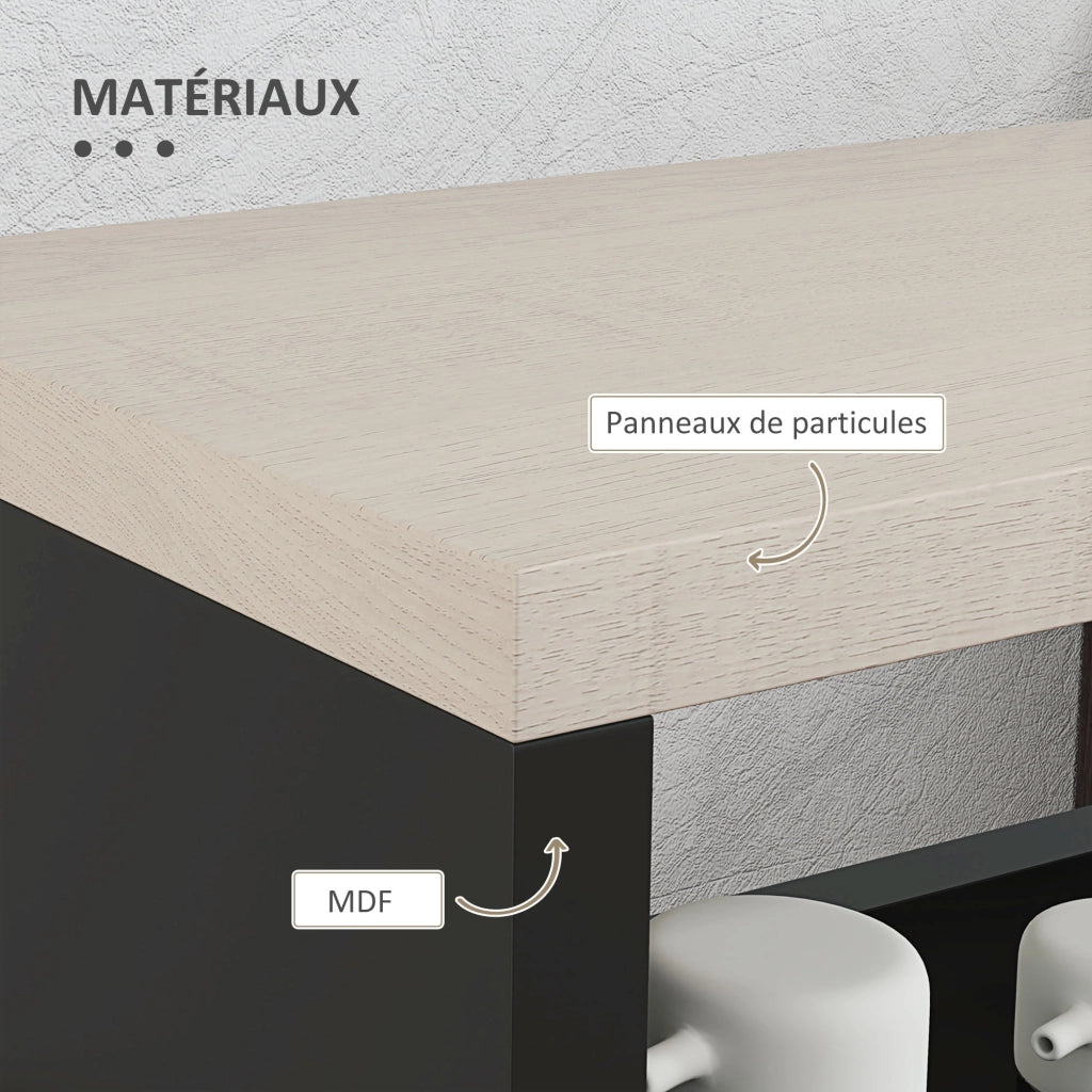 Carrello mobile con 3 ripiani ¨C Minimal ¨C 48x15x80 cm nero