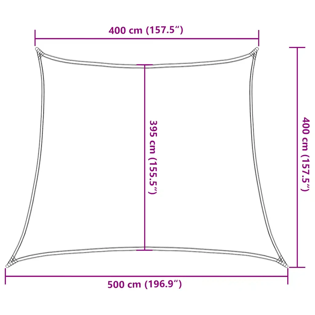 Vela Parasole 160 g/m² Trapezio Grigio Chiaro 4/5x4 m in HDPE 4002073