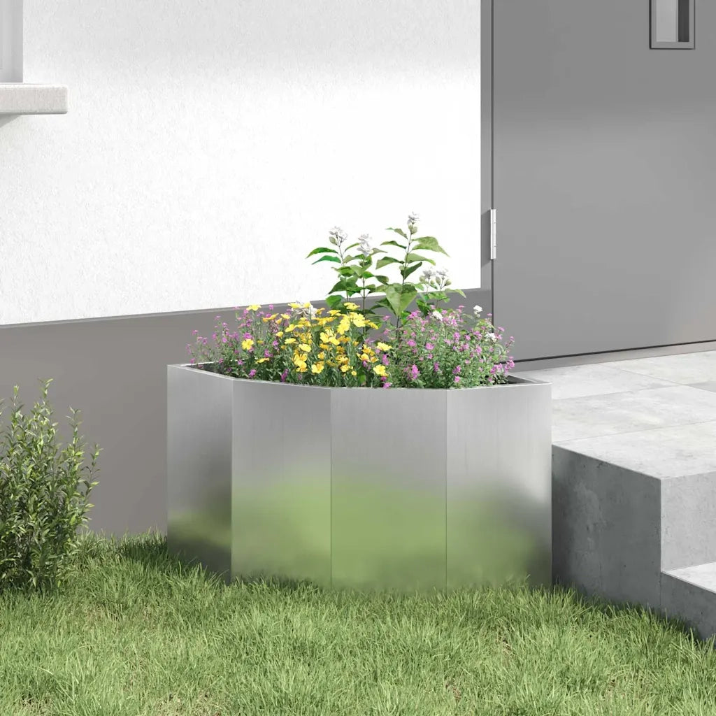 Vaso d'angolo Argento 45 x 45 x 35 cm Acciaio zincato 883652