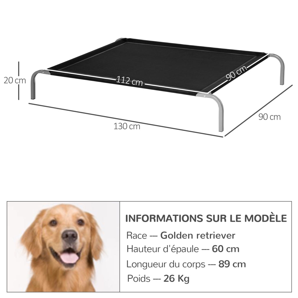 Cuccia per Cani e Gatti XXL ¨C zephmum ¨C Nero 130x90x20 cm
