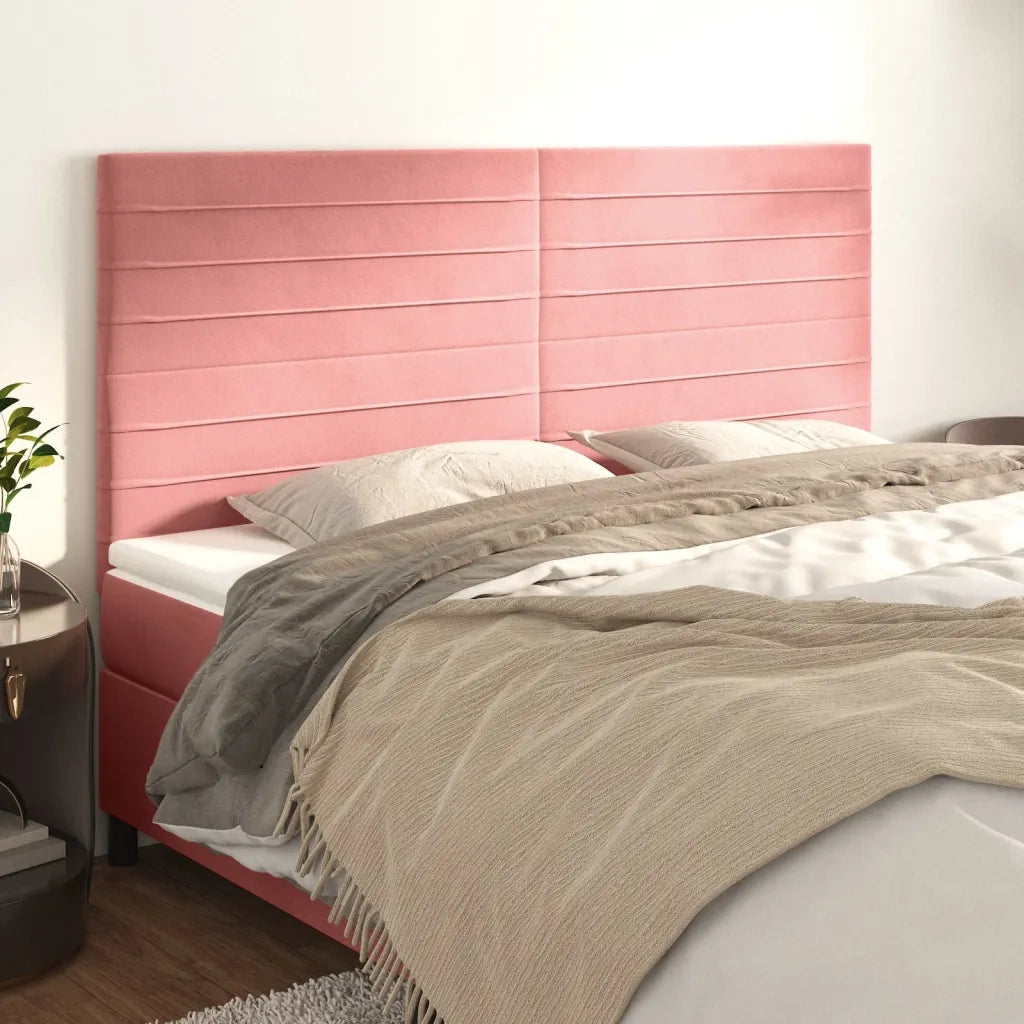 Testiera | Testata Rosa 160x5x118/128 cm Velluto