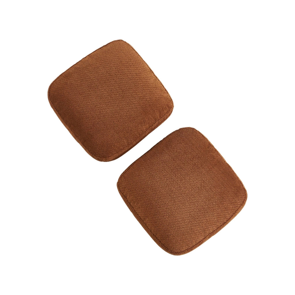 Divano in tessuto chenille, 3 posti, terracotta