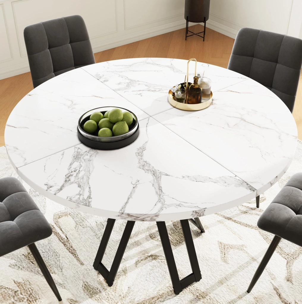 Tavolo da pranzo 100x100x76 cm con piedini regolabili; MDF e metallo nero