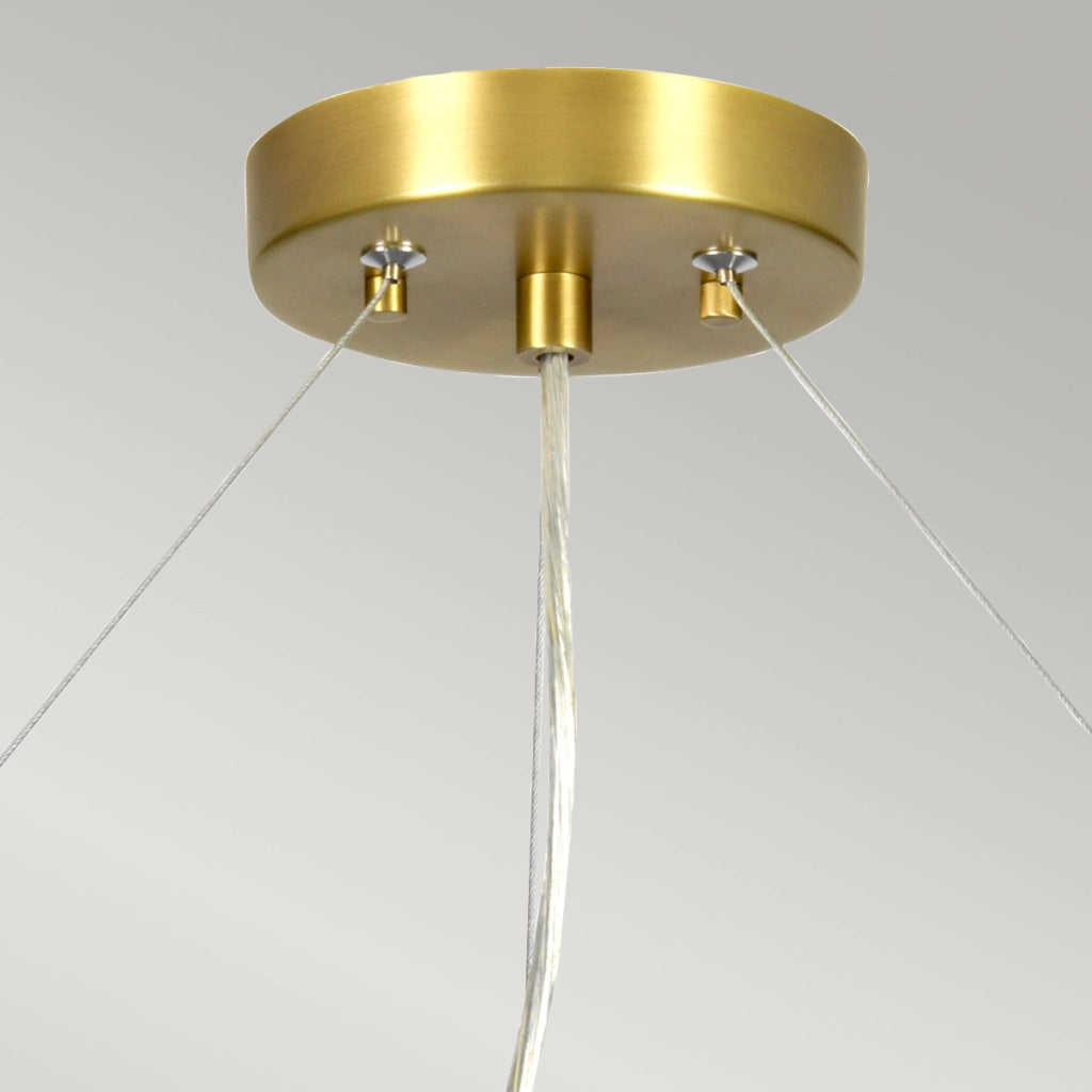 Lampadario Pearce classico Ø66 5xE27 ottone anticato
