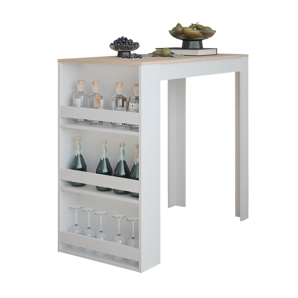 Vicco Tavolo da bar Bianco/Sonoma 57 x 117 cm