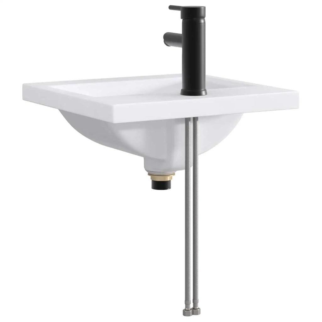Lavabo da bagno Nero Opaco 42 x 40 x 16,5 cm Metallo 890229