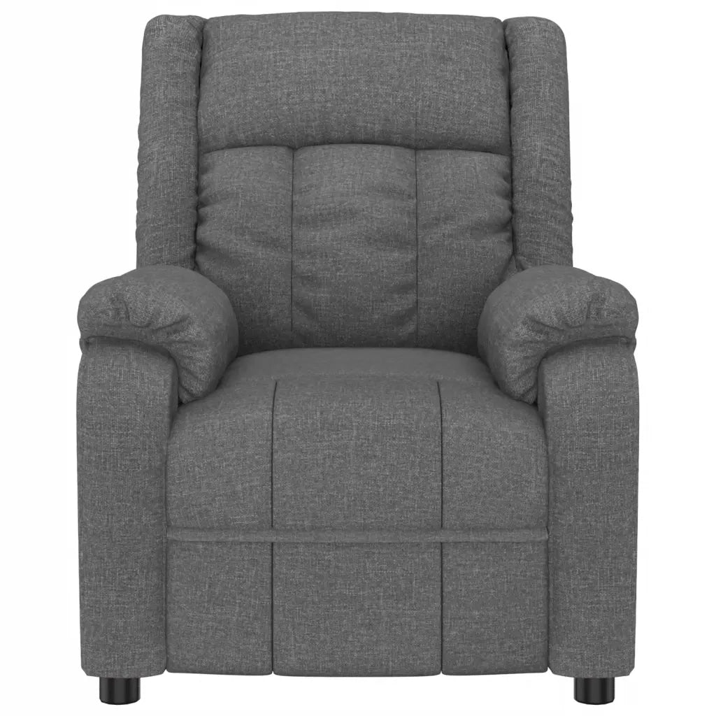 Poltrona Massaggiante Elettrica Grigio Scuro in Tessuto 3143580