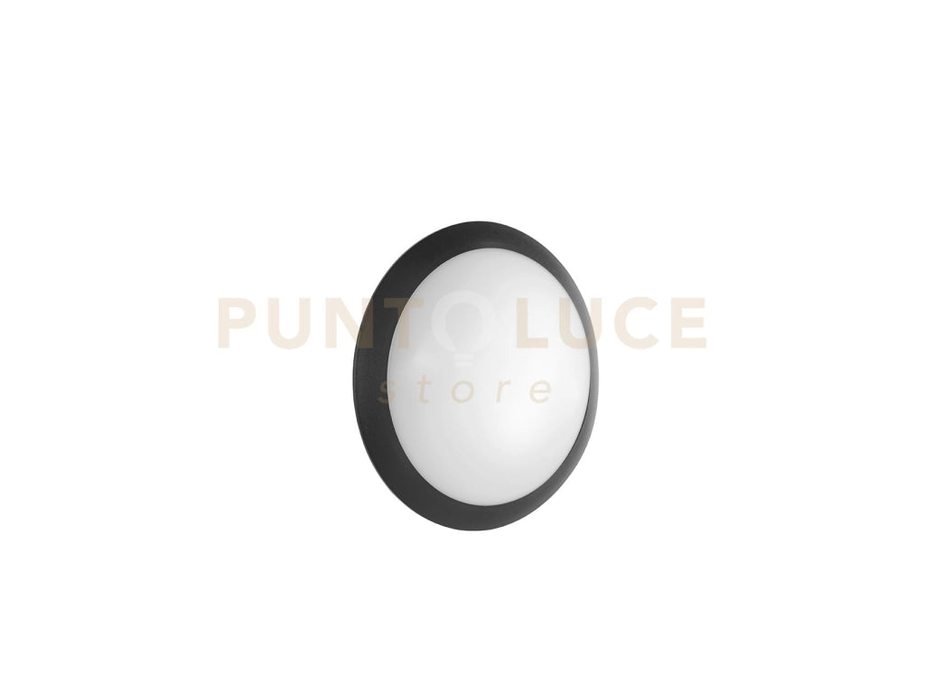 PLAFONIERA BASE NERA  D.30CM 2LUCI ATTACCO E27 IP65