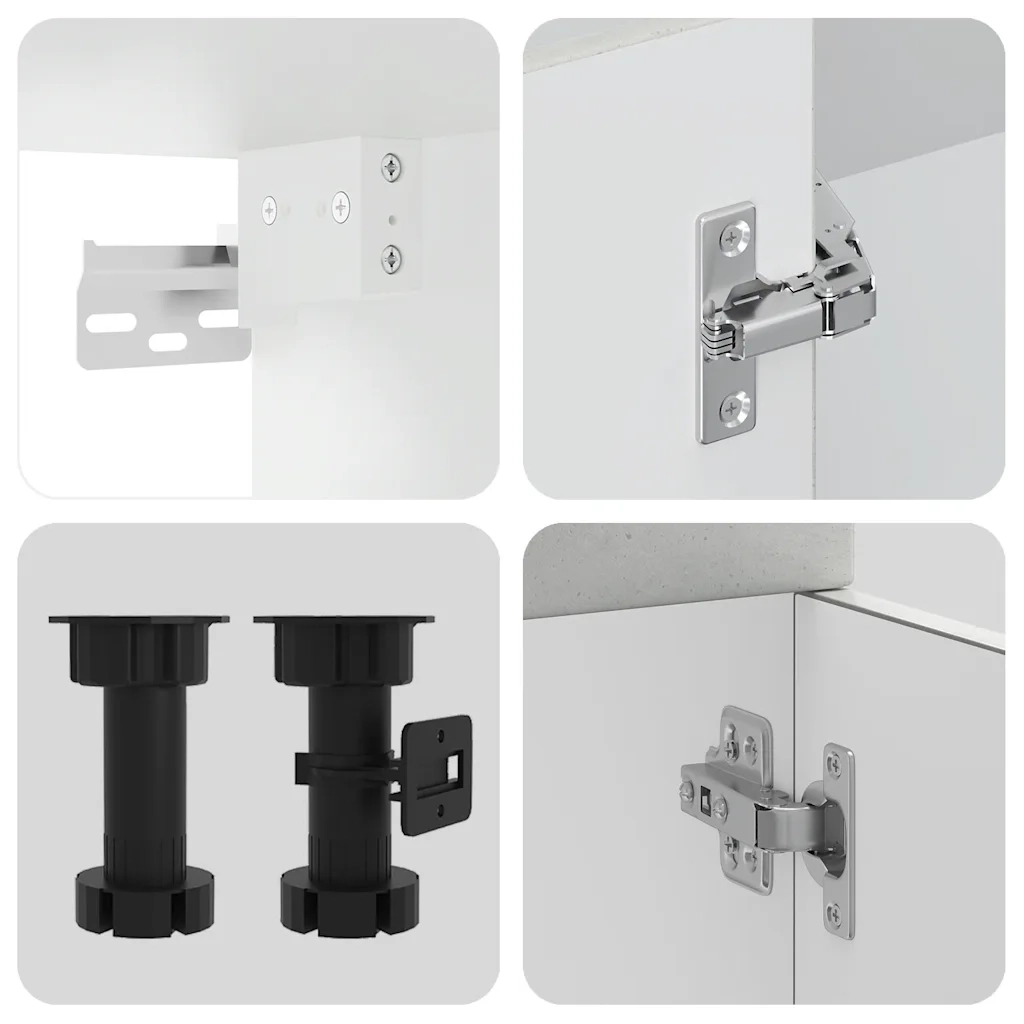 Set Mobili da Cucina 14 pz Kalmar Grigio Cemento in Truciolato 3314975