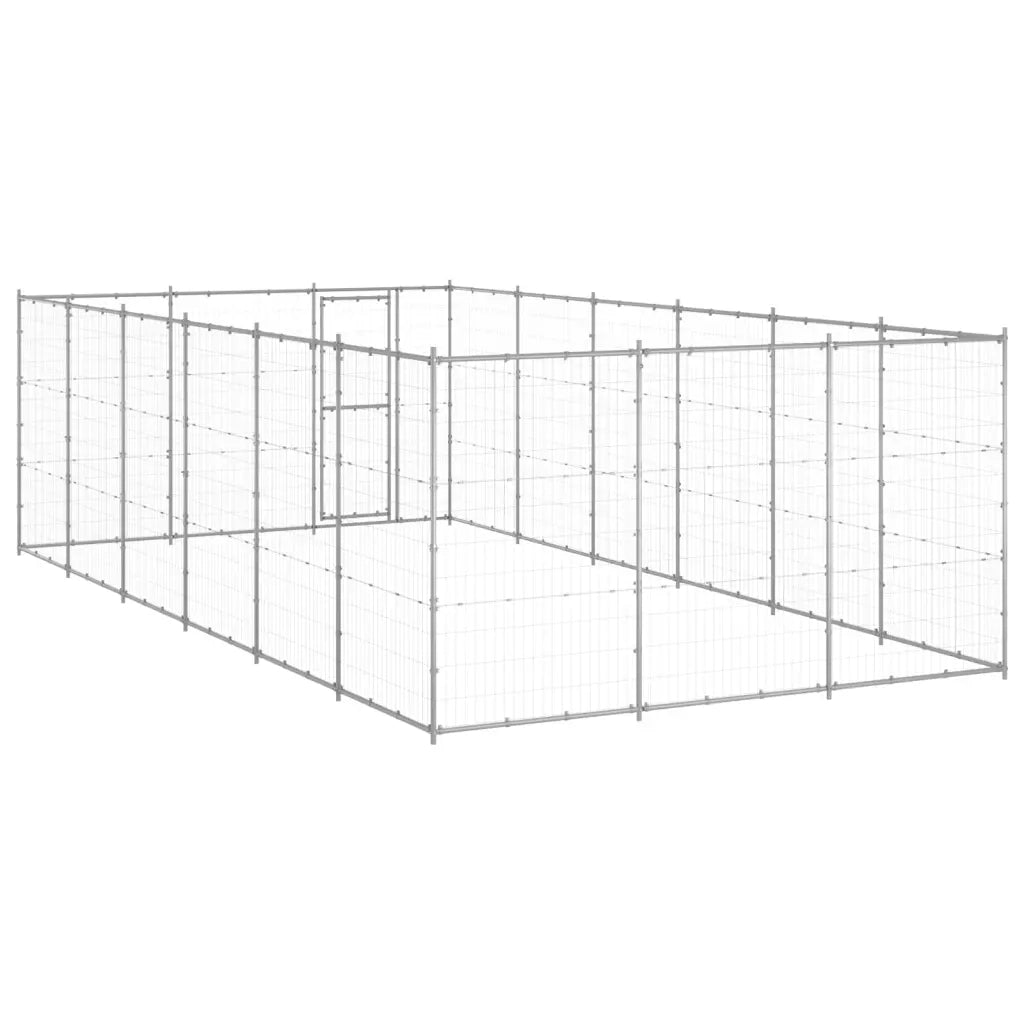 Gabbia per Cani da Esterno in Acciaio Zincato 21,78m² 3082328