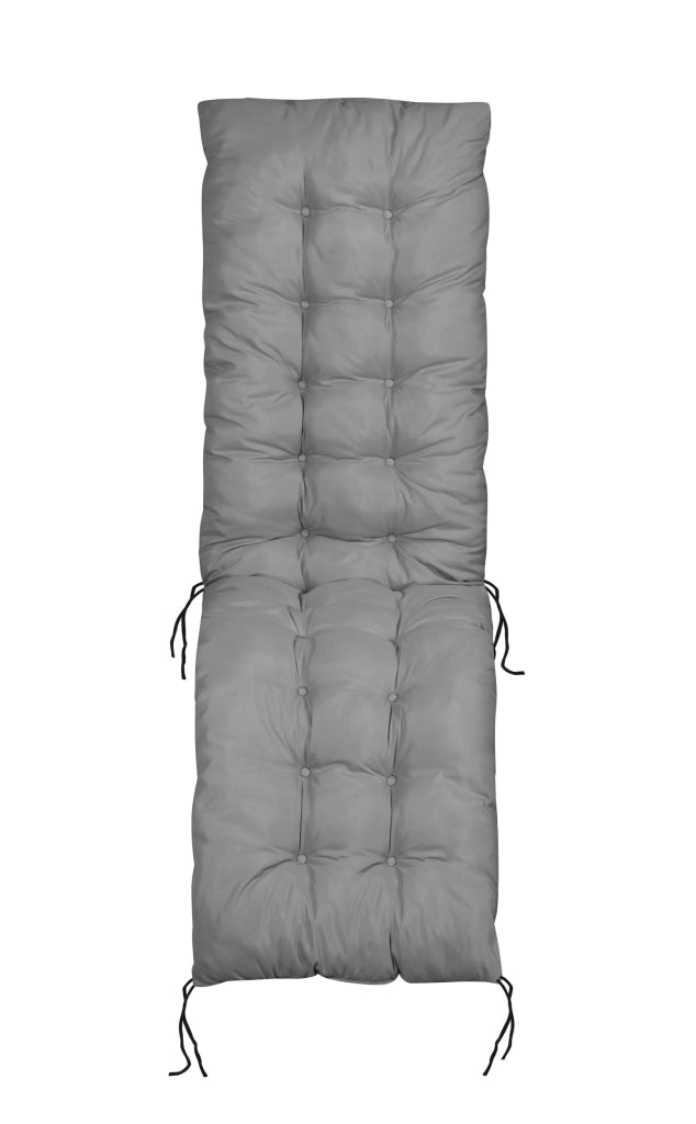 Cuscino da giardino AIO FACTORY 165x50 cm grigio impermeabile per sedia a sdraio