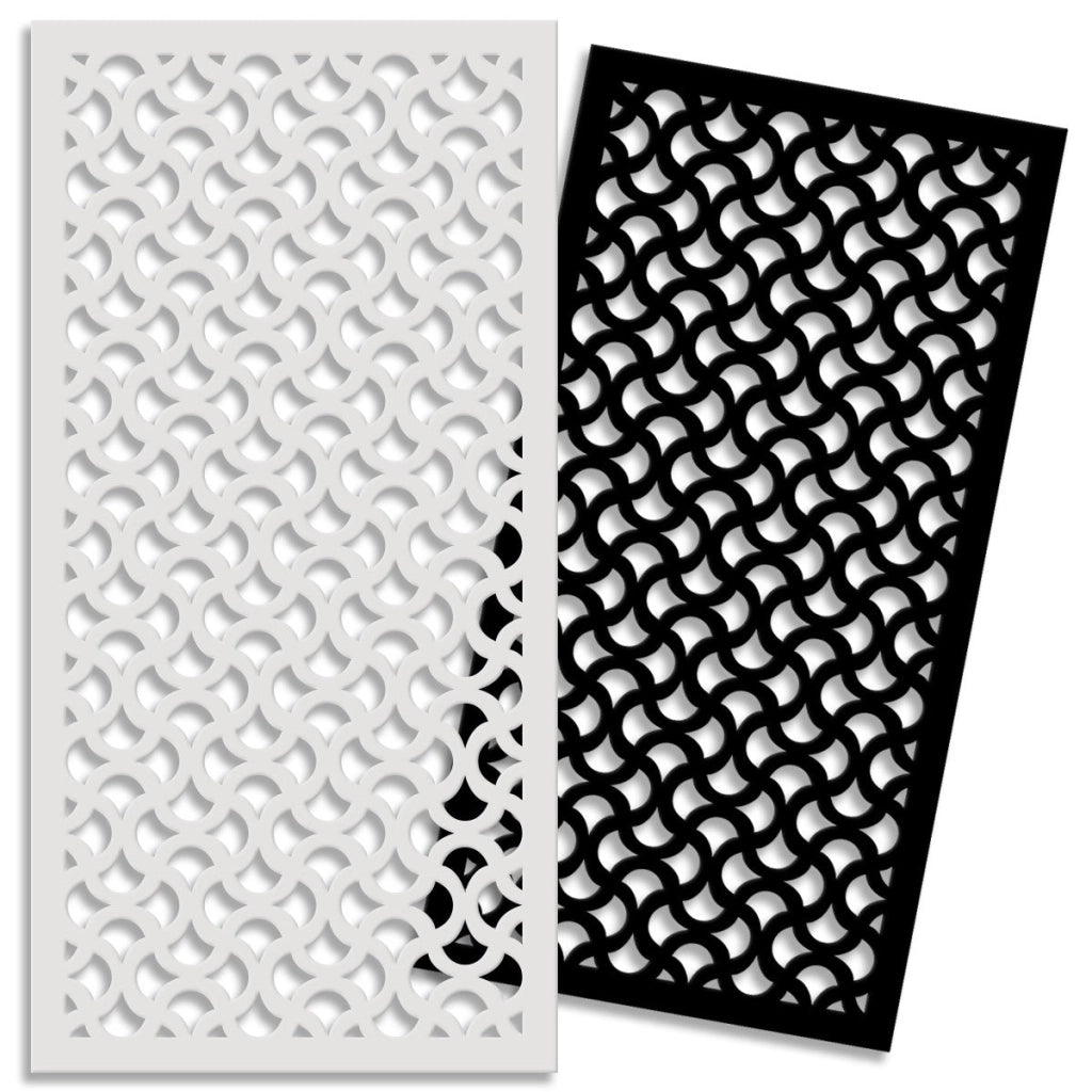 DROPS - Pannello in PVC traforato - Parasole Misura: 50x150 cm, Colore: bianco