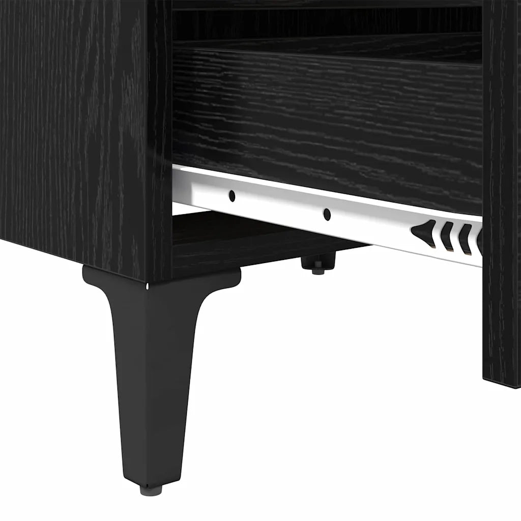Set di 2 Comodini | Armadio da Notte | Mobiletto da notte Rovere nero 40 x 35 x 50 cm