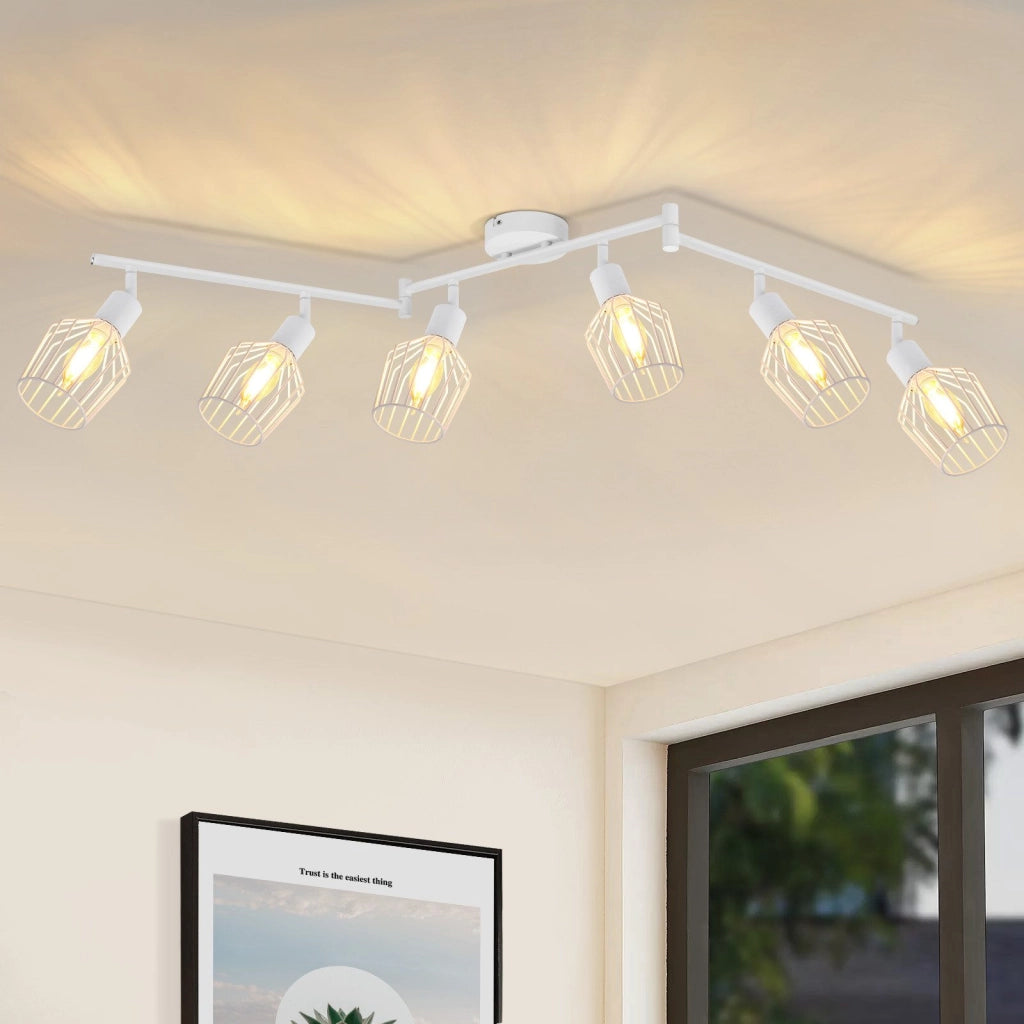 ZMH Faretto da soffitto LED bianchi 6 lampadine E14 retro orientabili 350°