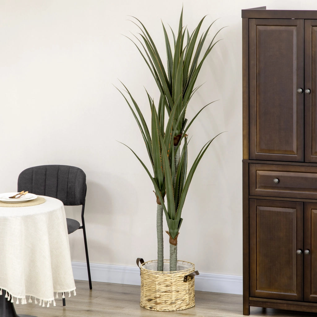Pianta Artificiale Yucca ¨C Minimal ¨C 190 cm, Vaso PEVA e Cemento