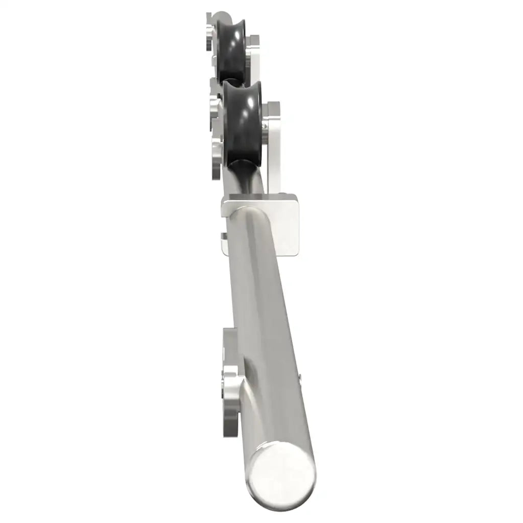 Kit Binari Porta Scorrevole 183 cm Acciaio Inossidabile Argento