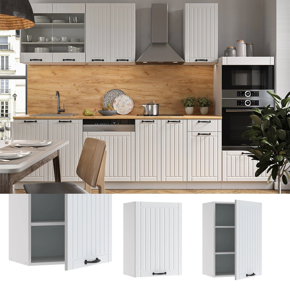 Pensile da cucina Fame-Line Bianco rustico/Bianco 50 cm Vicco